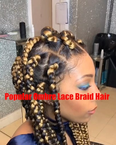 Mayomi Wig®| Popular Ombre Lace Braid Hair Brown Cornrow Braids Wig Braided Wig Black Women Xmas Gift  insswig.com