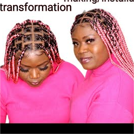 Mayomi Wig®| 🔥100% Vivid Pink Hand-Braided Braids Simbi Cornrow Braid Wig 100% Vivid Pink  insswig.com